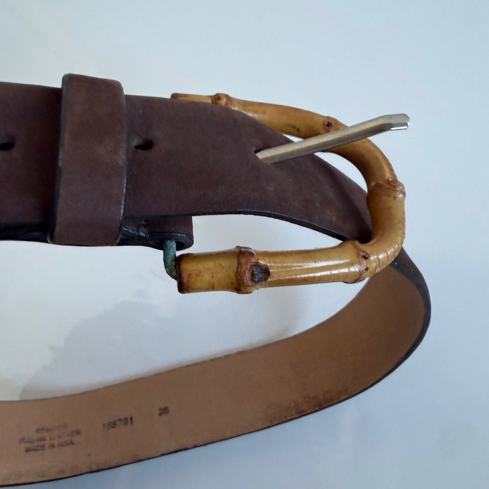 Vintage Banana Republic Bamboo Style Buckle Suede Belt - Picture 3 of 10